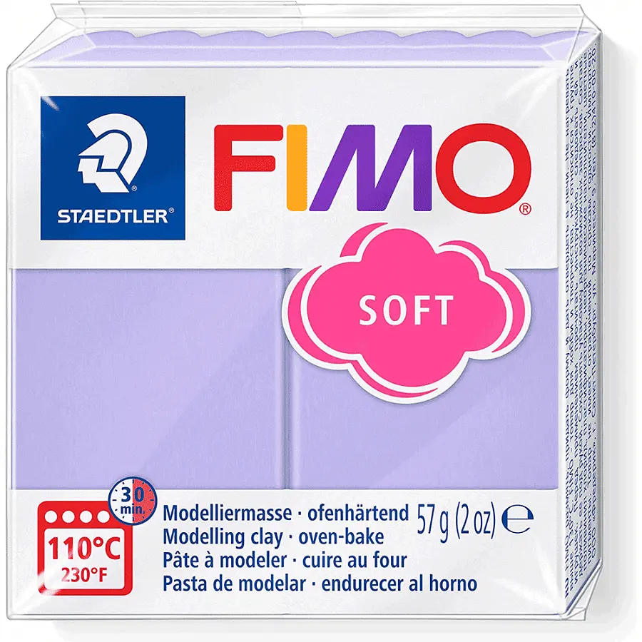 Полімерна глина Fimo Soft, 57 г., Пастельна Бузкова, (8020-605)