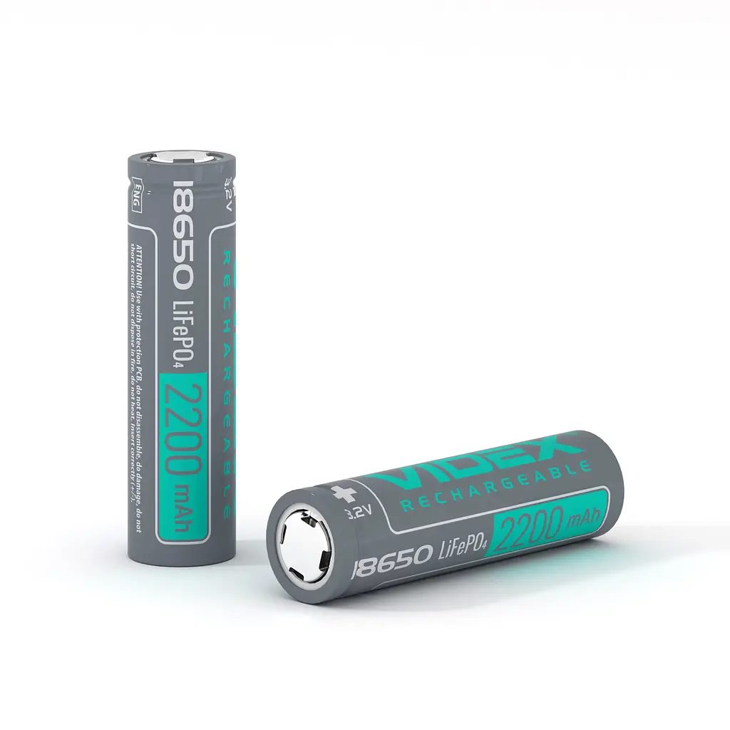 Акумулятор Videx LiFePO4 18650 (без захисту) 2200mAh bulk/1шт VIDEX (27589-000)