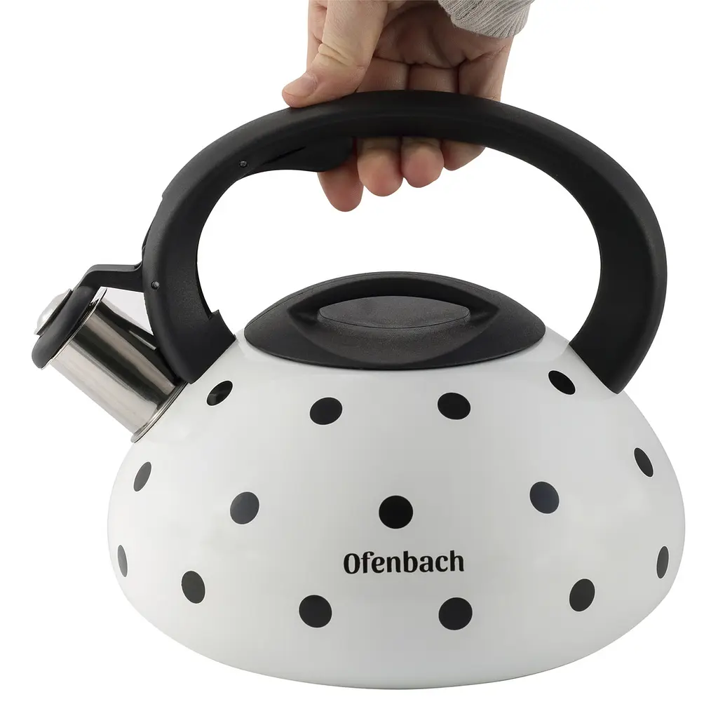 Чайник із свистком Ofenbach NB-100301WH 2.5 л білий - фото 8