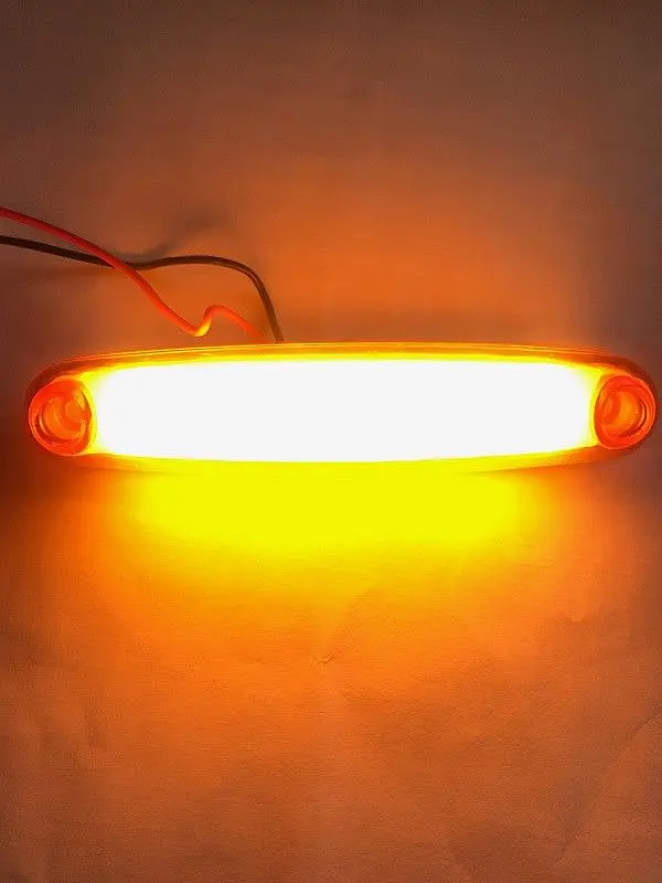 Габарит LED прямокутний 100х20 мм / 12/24V / 8 діодів / Помаранчевий 1 шт. (MRT 21 К 080) - фото 2