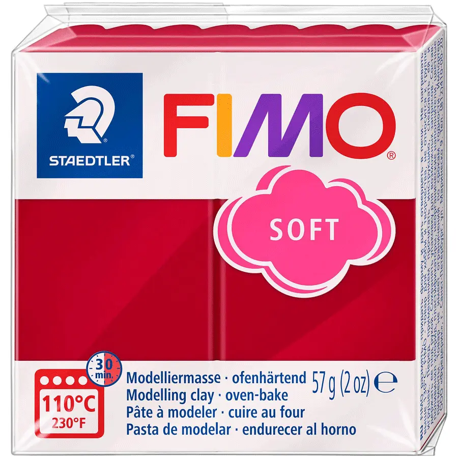 Пластика для біжутерії Soft Вишнева 57 г Fimo (4006608809515)