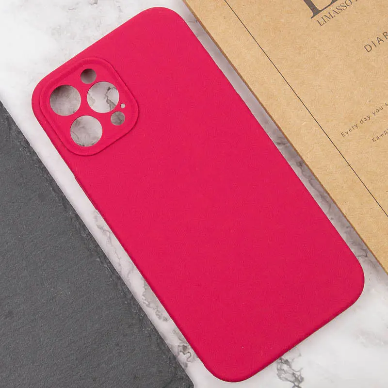 Чохол Silk Full Camera Protective (AA) NO LOGO для Apple iPhone 12 Pro Max (6.7") Червоний / Rose Red - фото 5