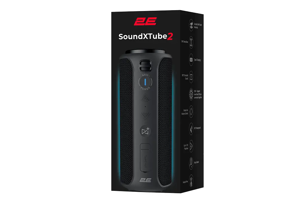 Акустическая система SoundXTube2 TWS, MP3, Wireless, Waterproof Black 2E teh0012971 - фото 9