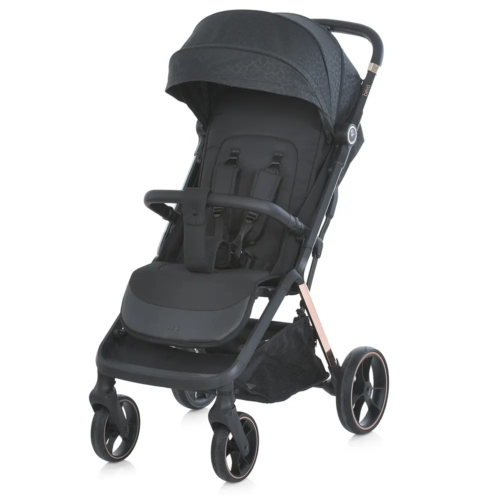Прогулянкова коляска до 22 кг PU колеса чохол чорний лео (ME 1127-G Black Leo)