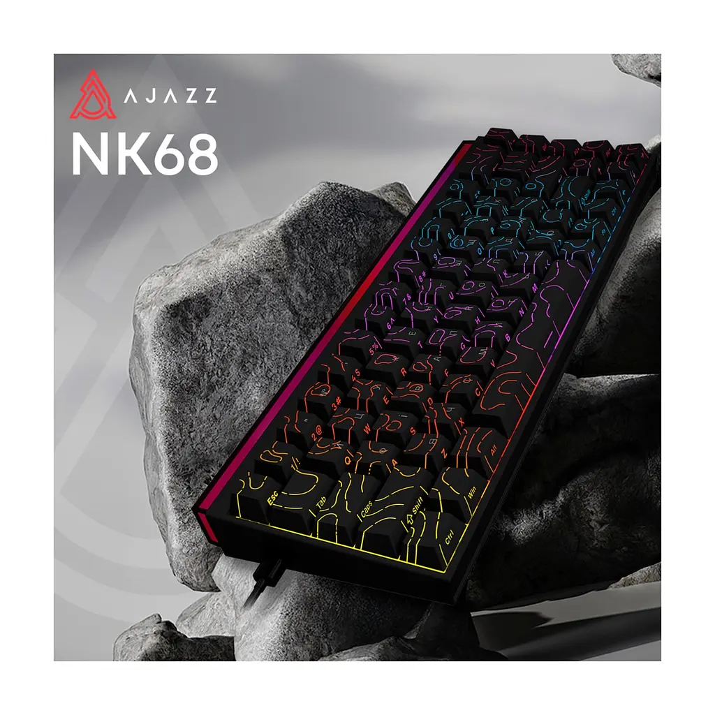 Клавіатура Ajazz NK68 Red Switch USB UA Black (NK68-R-S-B) - фото 7