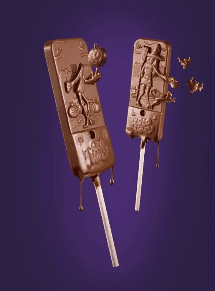 Шоколадні цукерки на паличці​​​​​​​ Halloween Wednesday Choco Lolly 10шт х 15г - фото 2