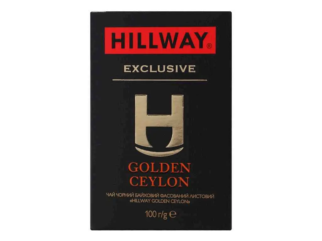 Чай фасований чорний Hillway 100 г Ексклюзив Голден Цейлон 100 г