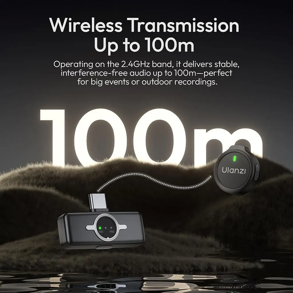 Мікрофонна радіосистема Ulanzi A21 USB-C Black/White (A055) [161994] - фото 11
