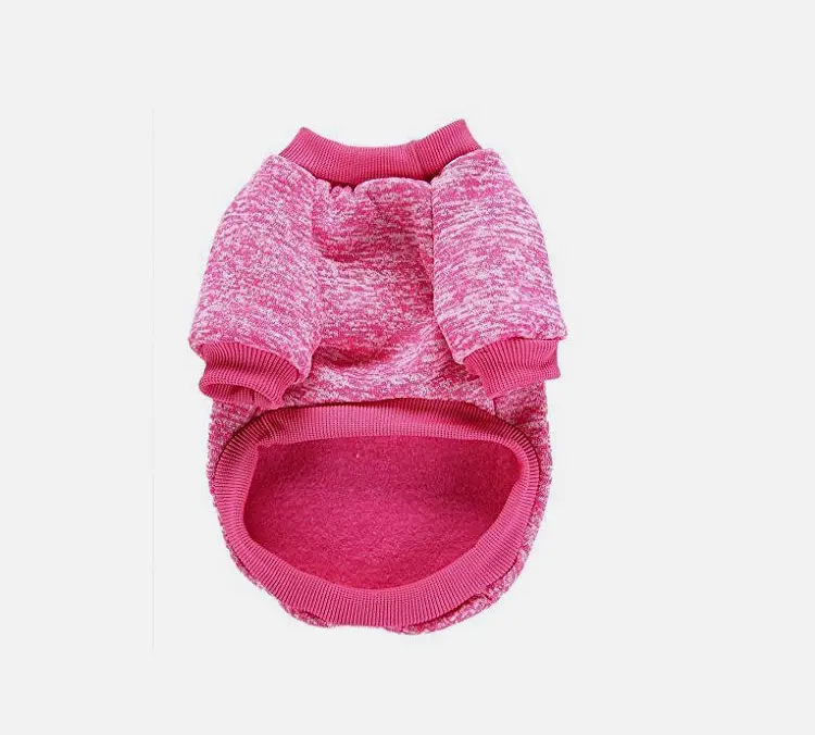 Кофта для собак та котів EcoToys Bright Pink XS ряба яскраво-рожева A: 20 см B: 31 см C: 19 см 7098 - фото 2