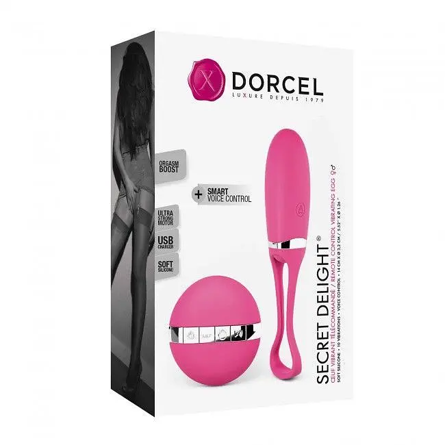Віброяйце Dorcel Secret Delight Magenta з пультом ДК, з турборежимом і голосовим керуванням - фото 7