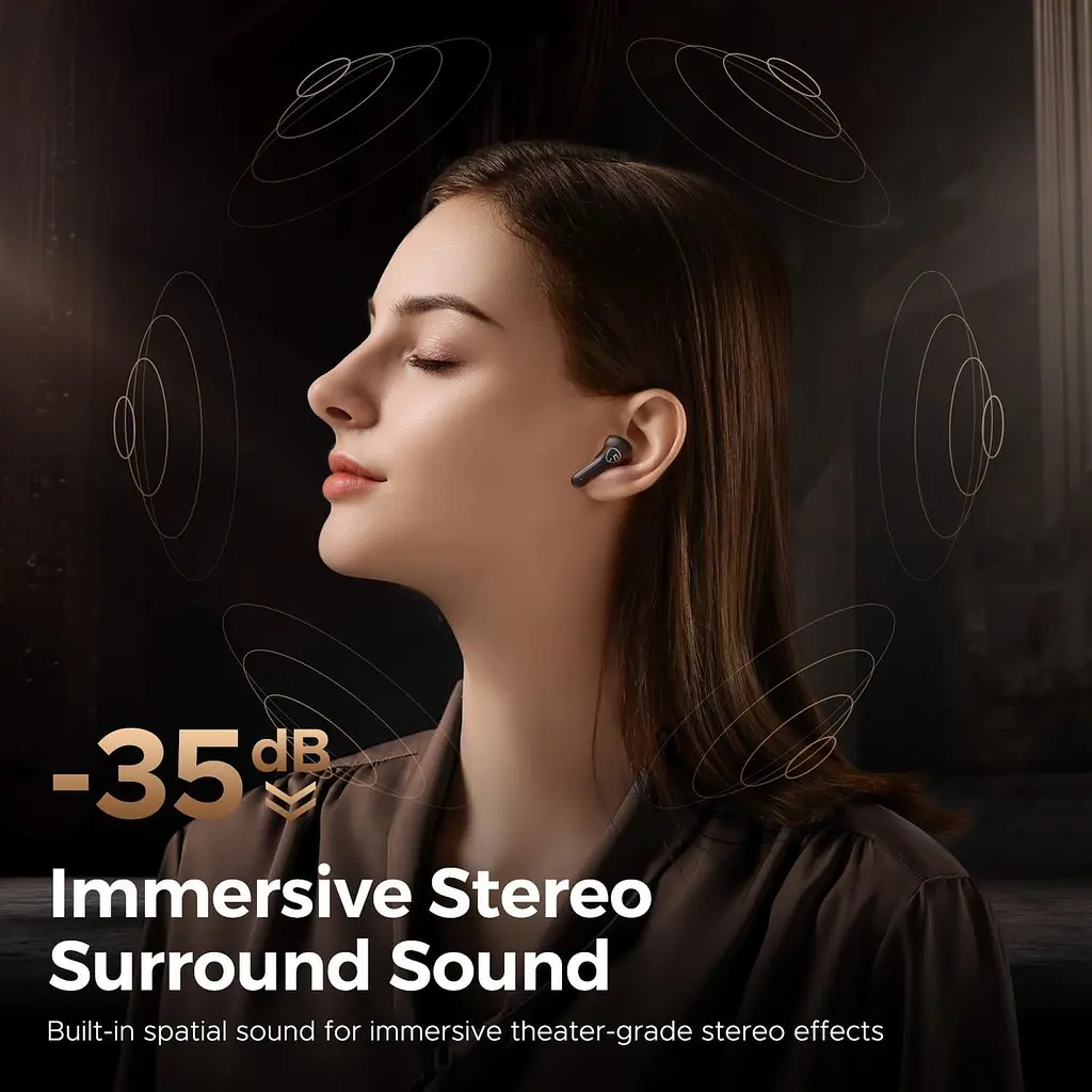 Наушники беспроводные SoundPEATS T3 Pro Wireless Earbuds черные - фото 7