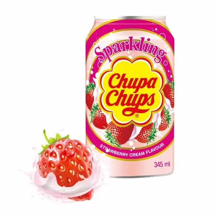 Напій газований Chupa Chups Strawberry Cream 345 мл