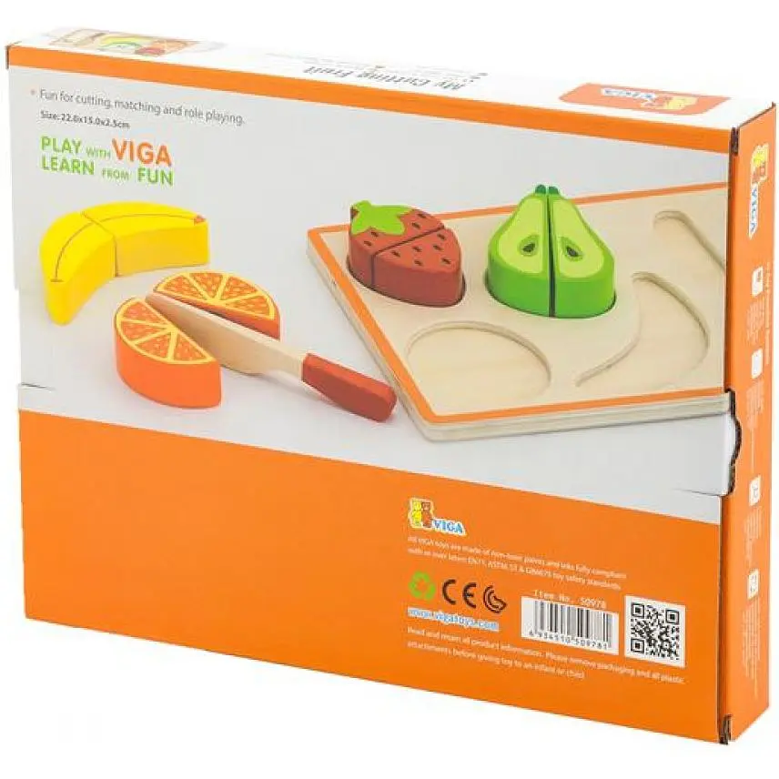 Игрушечные продукты Viga Toys Деревянные фрукты (50978) - фото 4