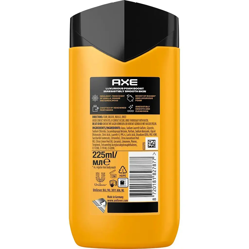 Гель для душу Axe Black Vanilla Fine Fragrances 225 мл - фото 2