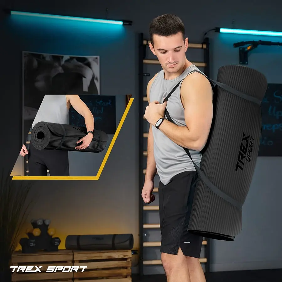 Коврик для йоги Trex Sport TX-029NGM NBR 2см 190х80 чорний - фото 5