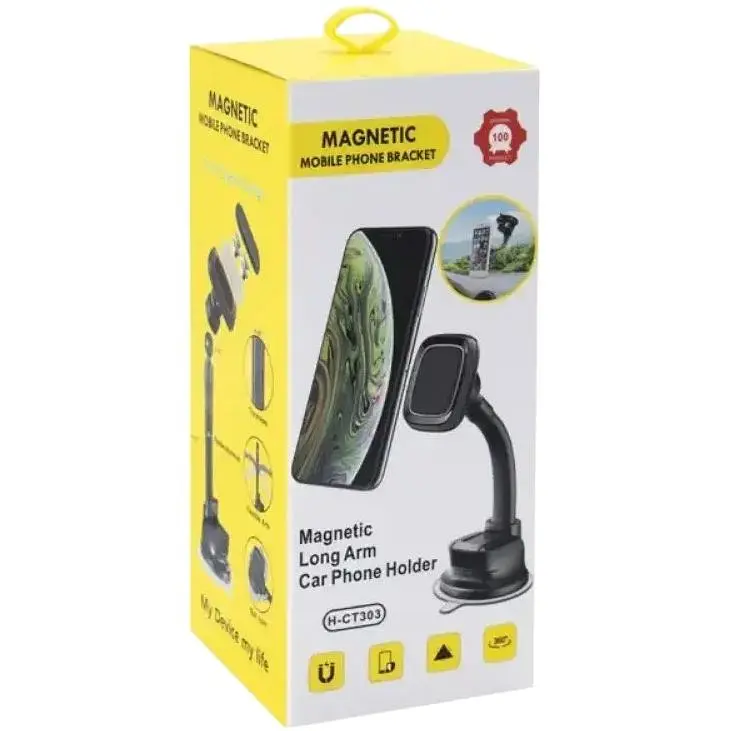 Автомобильный магнитный держатель Primo H-CT303 для телефона на присоске Black - фото 4