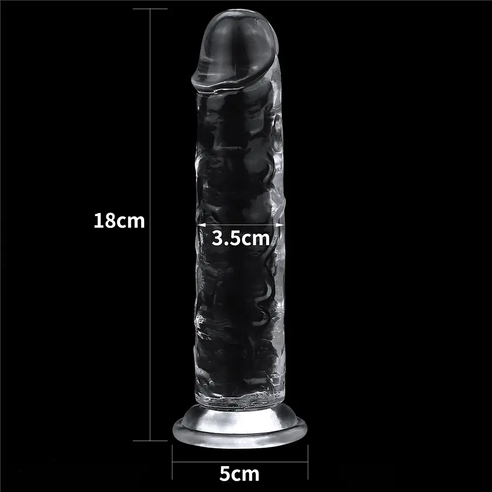 Фалоімітатор - Flawless Clear Dildo 7" Clear - фото 6