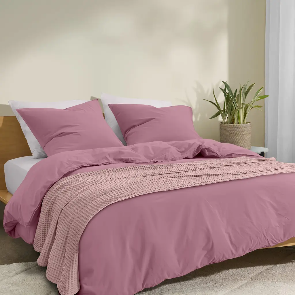 Плед-покрывало Cosas Flamingo Greek Waffle вафельный 160х230 см сакура (Blanket_11Flamingo_GreekWaffle_160x230) - фото 3