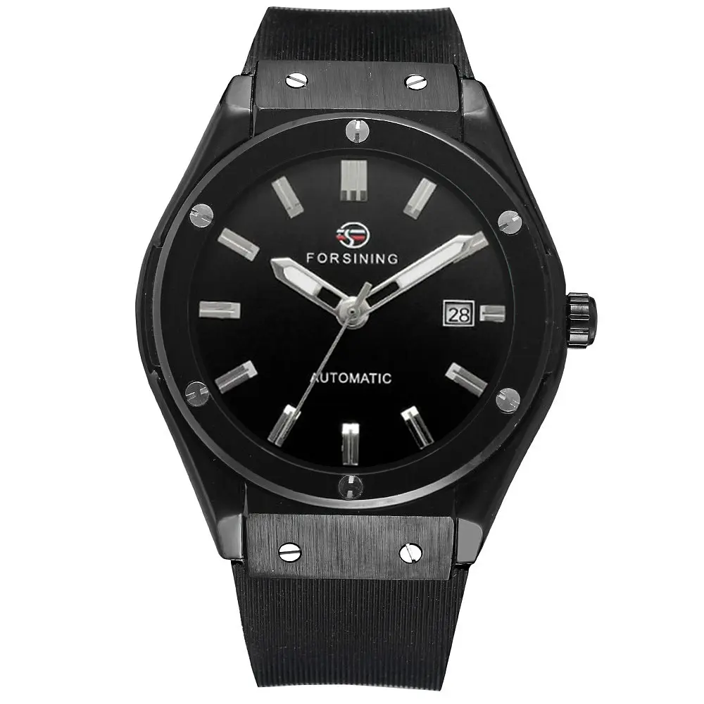 Чоловічий наручний годинник 8107 All Black Forsining acs0031377