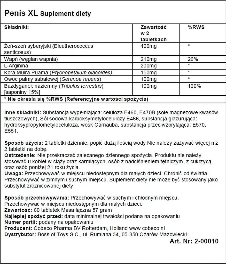 Таблетки для збільшення пеніса Cobeco Penis XL, 60 шт - фото 2
