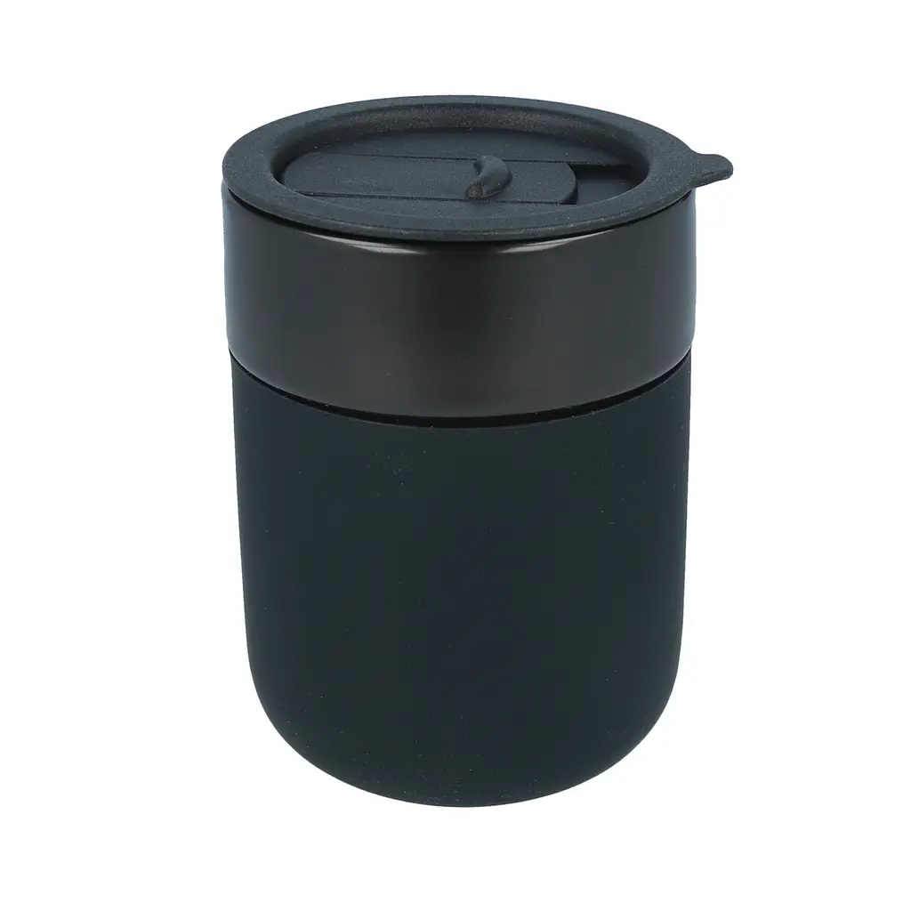 Кавові чашки з кришками Cute Travel Mugs з захисним силіконовим чохлом Olive 295 мл - фото 5