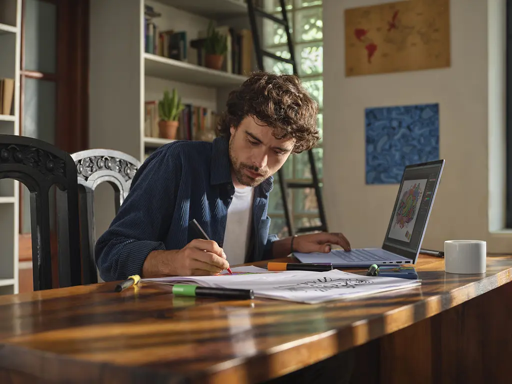 HP Ноутбук HP OmniBook 5 16-af1016ua 16" 2K IPS AG, Intel U7-255U, 16GB, F1024GB, UMA, DOS, блакитний - фото 9