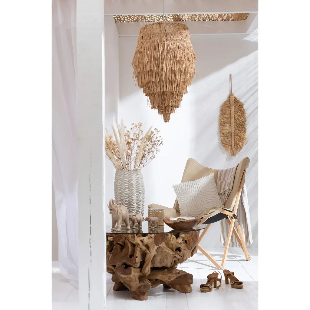 Кавовий столик J-line на великому масиві дерева ручної роботи D-100 см (20978) - фото 4