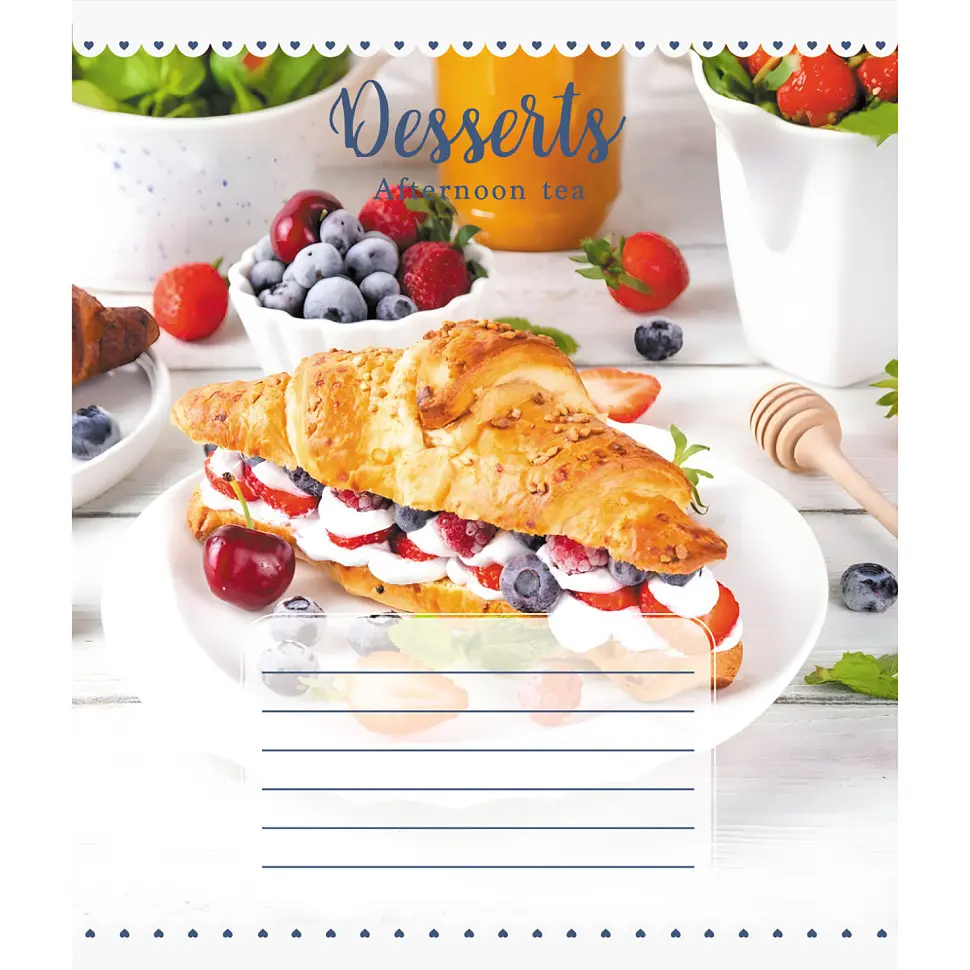 Зошит для школярів "Десерт" 018-590546L-1 у лінію 18 аркушів
