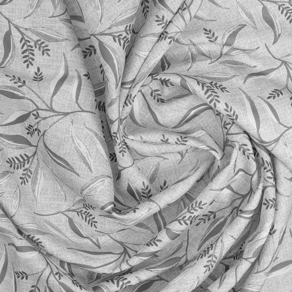 Скатертина Ardesto Grey leaves 120х140см, 100% поліестер, cірий (ART07GL) - фото 3