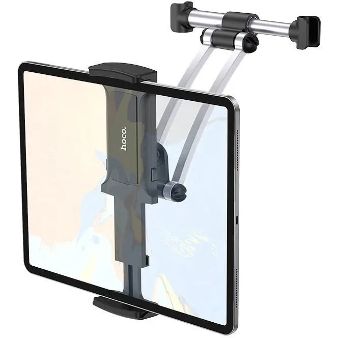 Автомобільний тримач холдер Hoco CA62 для планшета на підголівник сріблястий - фото 4