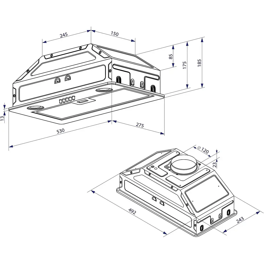 Витяжка Minola HBI 5262 WH Glass 700 LED - фото 7
