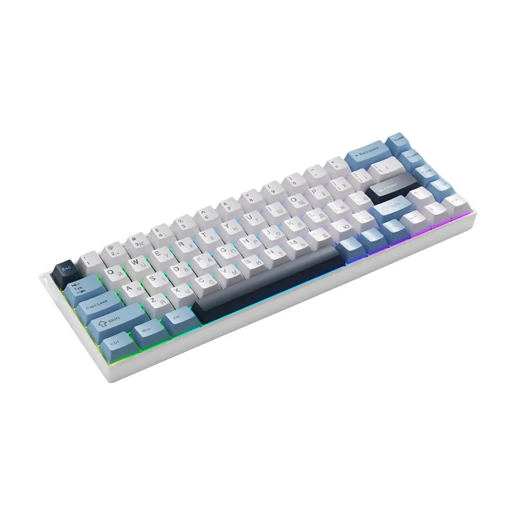 Клавіатура Ajazz AK680 V2 Ice Island Magnetic Switch USB UA Gray/Black (AK680-V2-I-GB) - фото 4