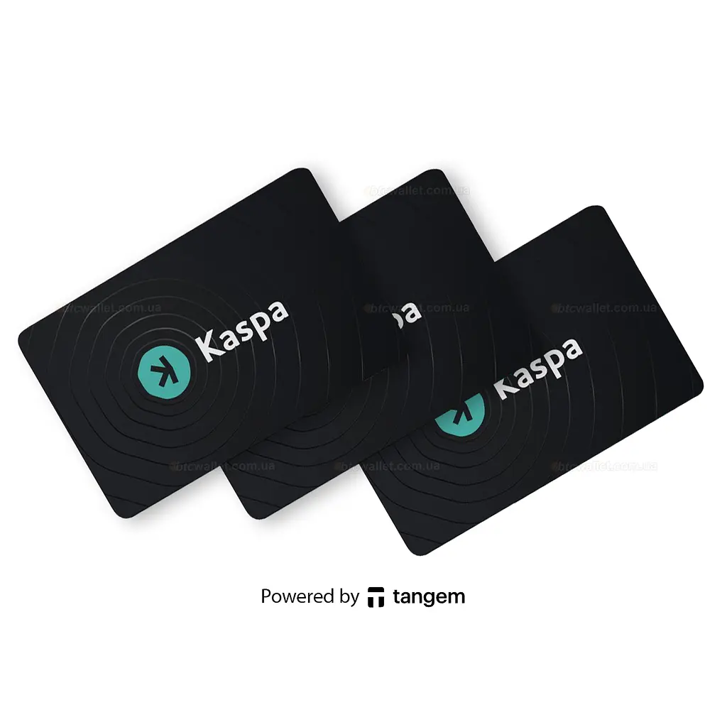 Криптогаманець Tangem 2.0 x Kaspa Wallet набір з 3 карток (TG128X3-K) - фото 2