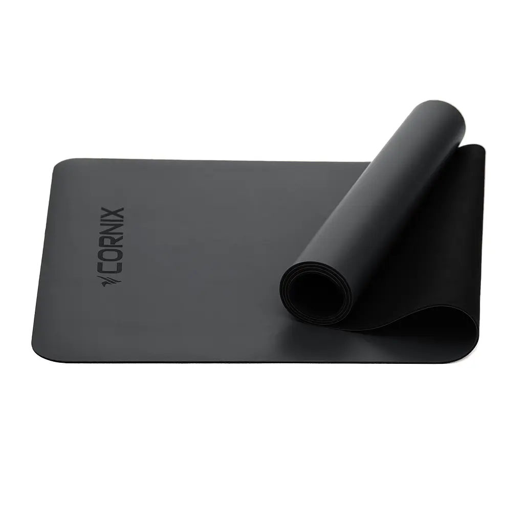 Килимок спортивний Cornix PU 183 x 68 x 0.4 см для йоги та фітнесу XR-0317 Black - фото 6