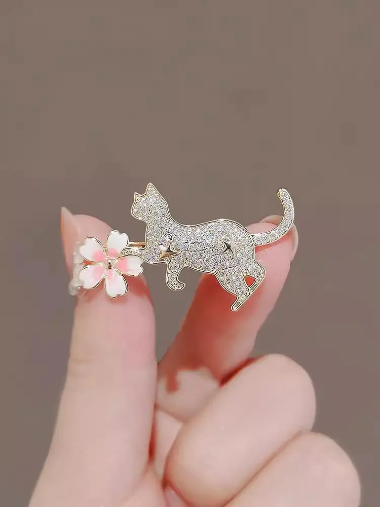 Брошка Котик з квіткою (84946805) - фото 5