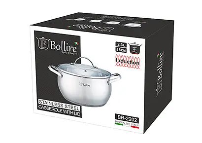 Каструля Bollire BR 2202 18см 2.3л - фото 3