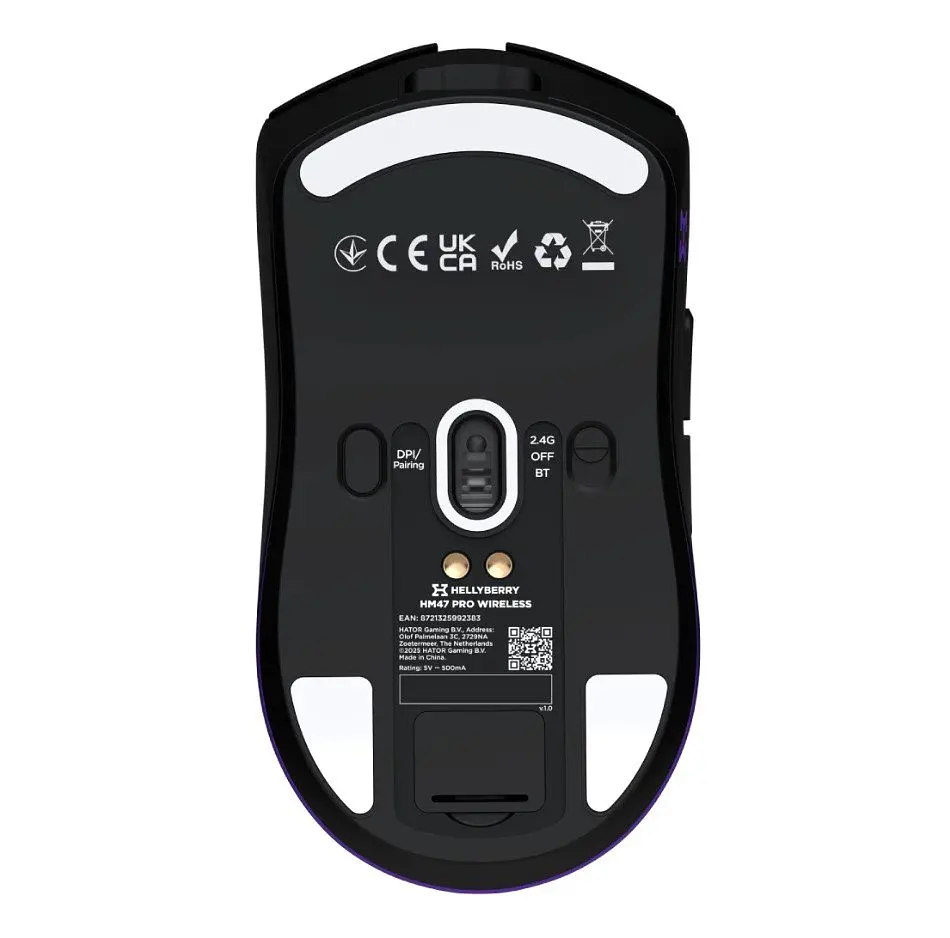 Ігрова миша HATOR HM-47 Pro Wireless Hellyberry ESports Gaming 26000dpi 50G Black-Violet Gradient - фото 8