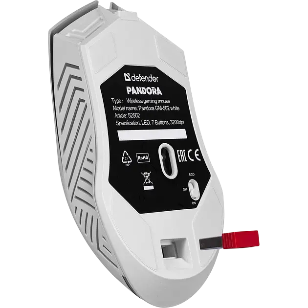 Миша бездротова Defender Pandora GM-502 LED White (52502) - фото 3