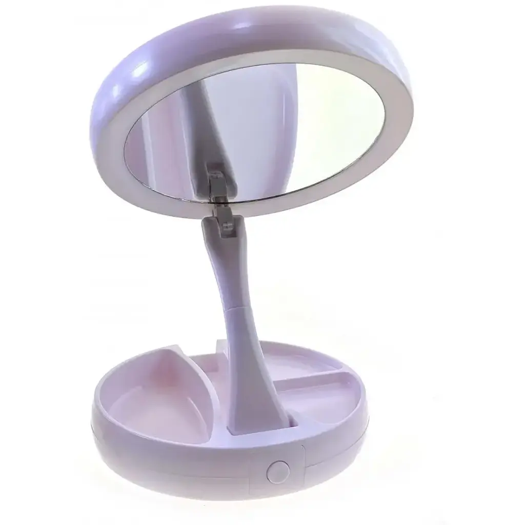 Зеркальце настольное с подсветкой 16х29 см - фото 3