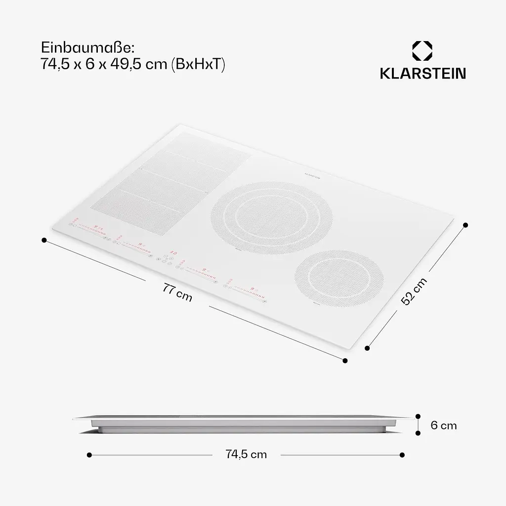 Гибридная варочная индукционная поверхность Klarstein Masterzone 77 (10045793) - фото 7