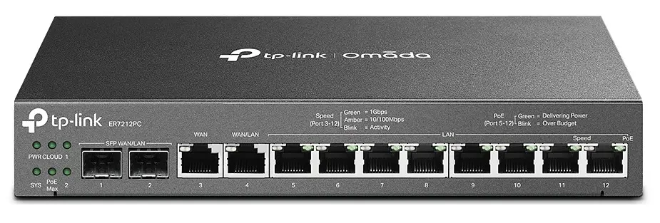 Мультисервісний Маршрутизатор ER7212PC 8xGE LAN (8xPoE), 1xGE WAN, 1xGE WAN/LAN, 2xGE SFP WA TP-Link teh0017220 - фото 2