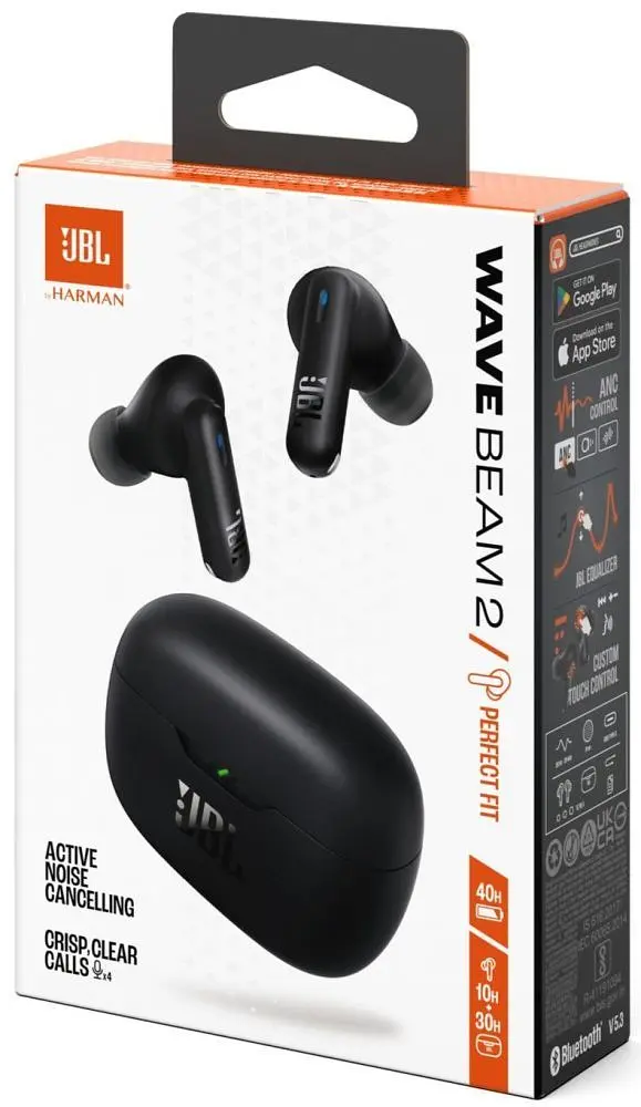 Bluetooth-гарнітура JBL Wave Beam 2 Black (JBLWBEAM2BLK) - фото 2