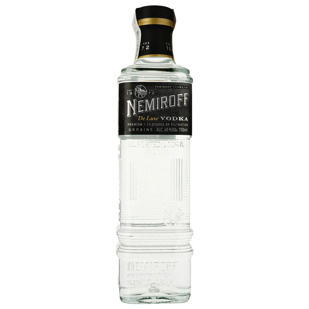 Уцінка. Горілка Nemiroff De Luxe 40% 0.7 л + 2 склянки в подарунковій упаковці  - фото 3