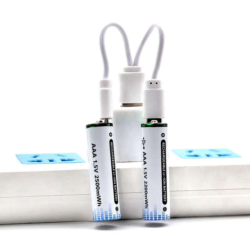 Комплект батарейок 2хААА з роз'ємом Type-C на 1.5V/1350mWh - фото 3