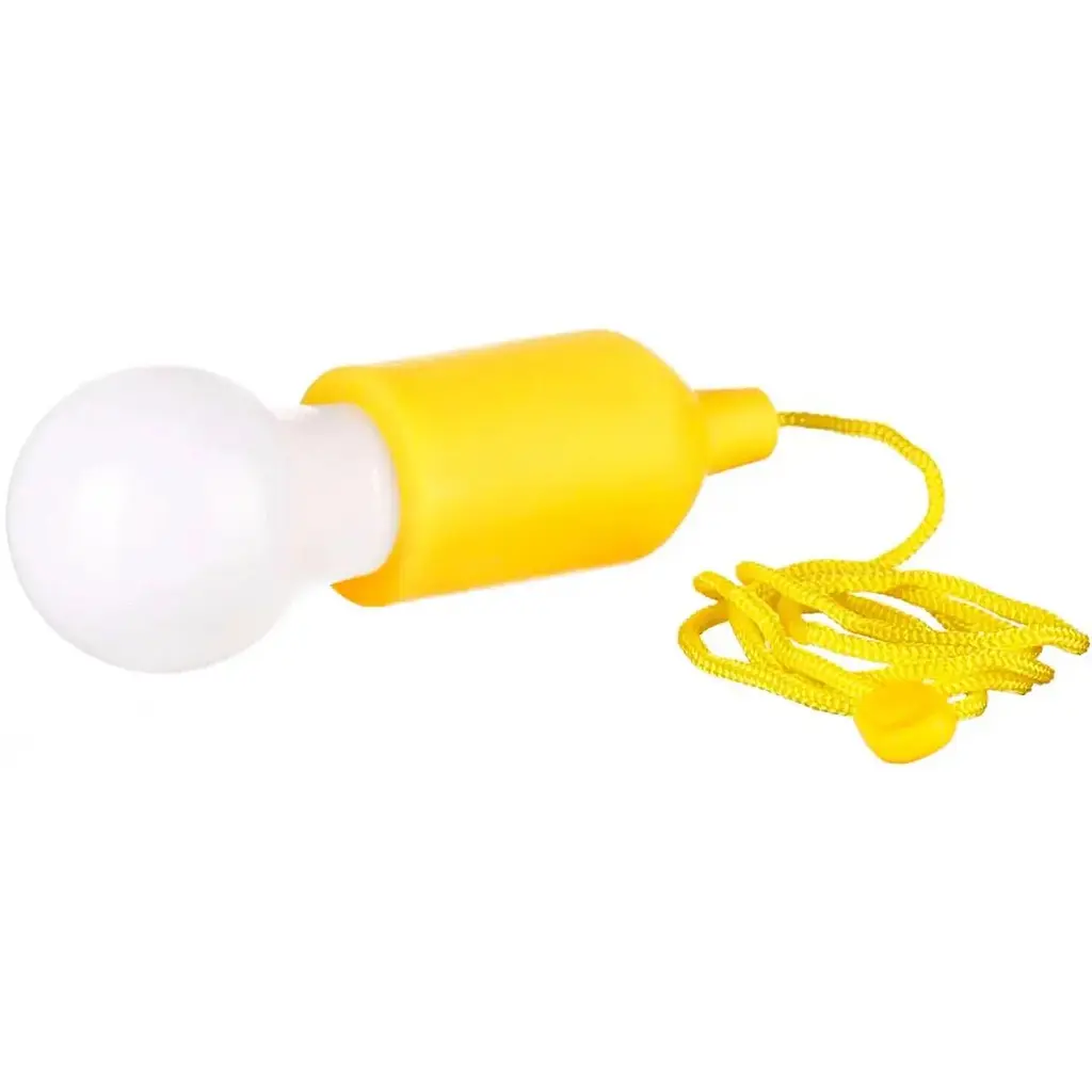 Лампа X-balog BL-15418 на батарейках світильник похідний світлодіодний на шнурку жовта - фото 2
