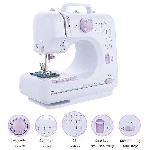 Швейна машинка 12 в 1 портативна багатофункціональна SEWING MACHINE 505 - фото 2