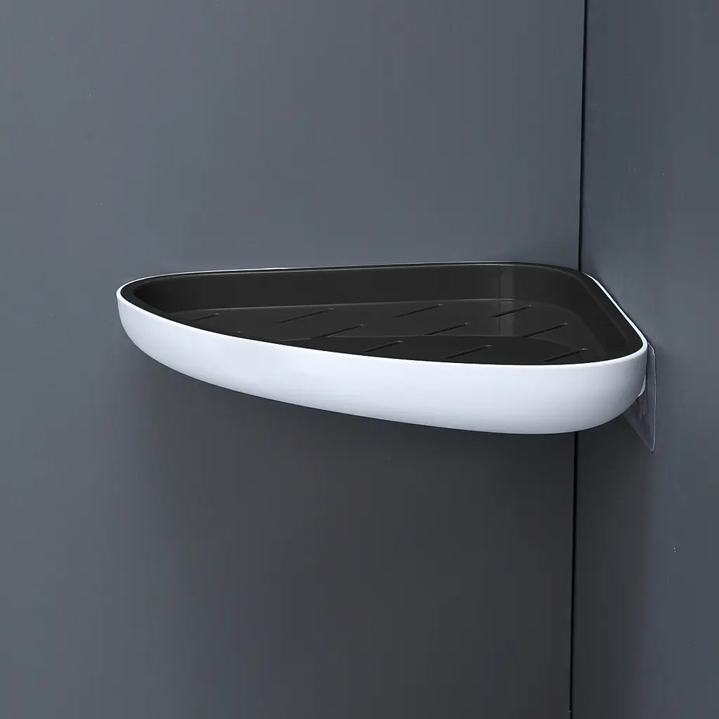 Полиця кутова МВМ My Home BP-26 біла з чорним (BP-26 WHITE/BLACK) - фото 2