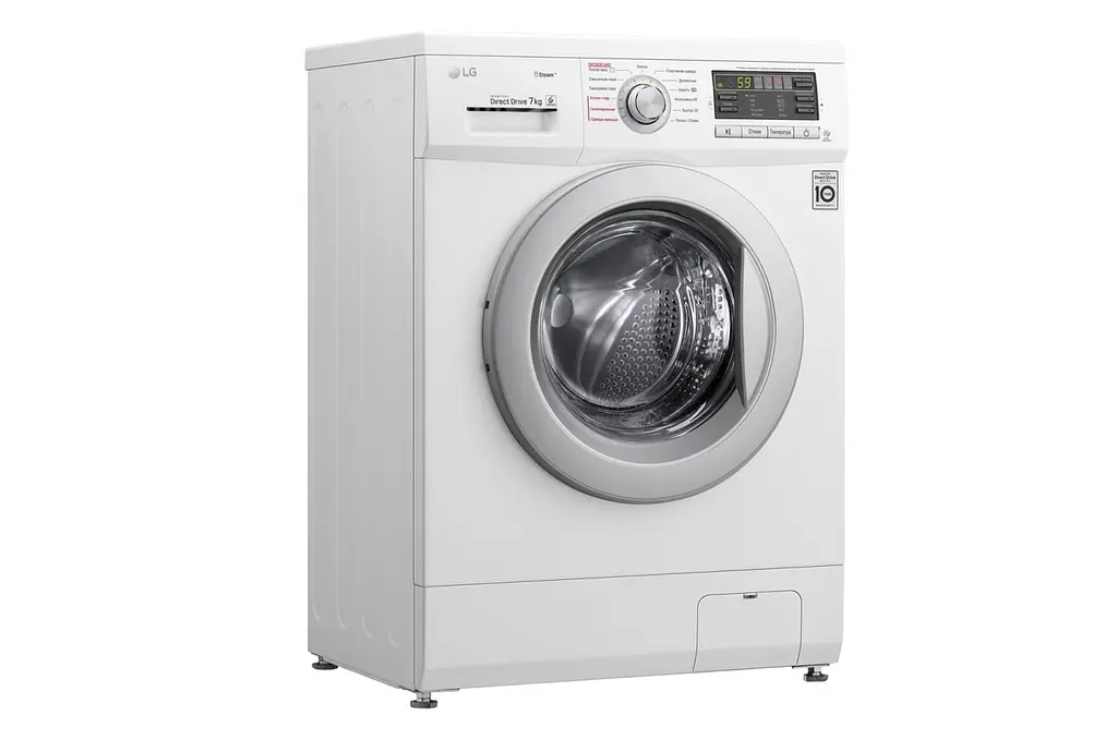 Пральна машина LG з фронтальним завантаженням F1296HDS1, 7кг, 1200, A+++, Пар, глибина 44см, Дисплей, Інвертор, Білий (F1296HDS1) - фото 8