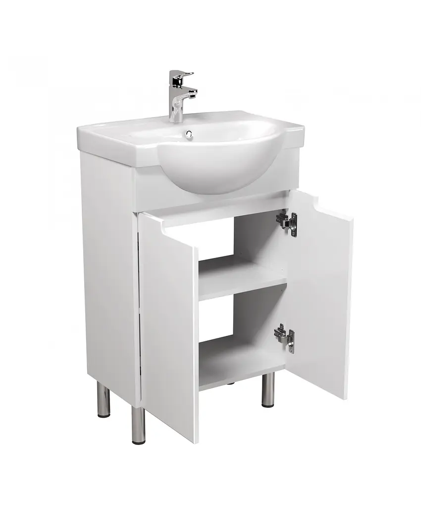 Тумба Мойдодир Tetris White 55 з умивальником Freja 55 Білий - фото 6