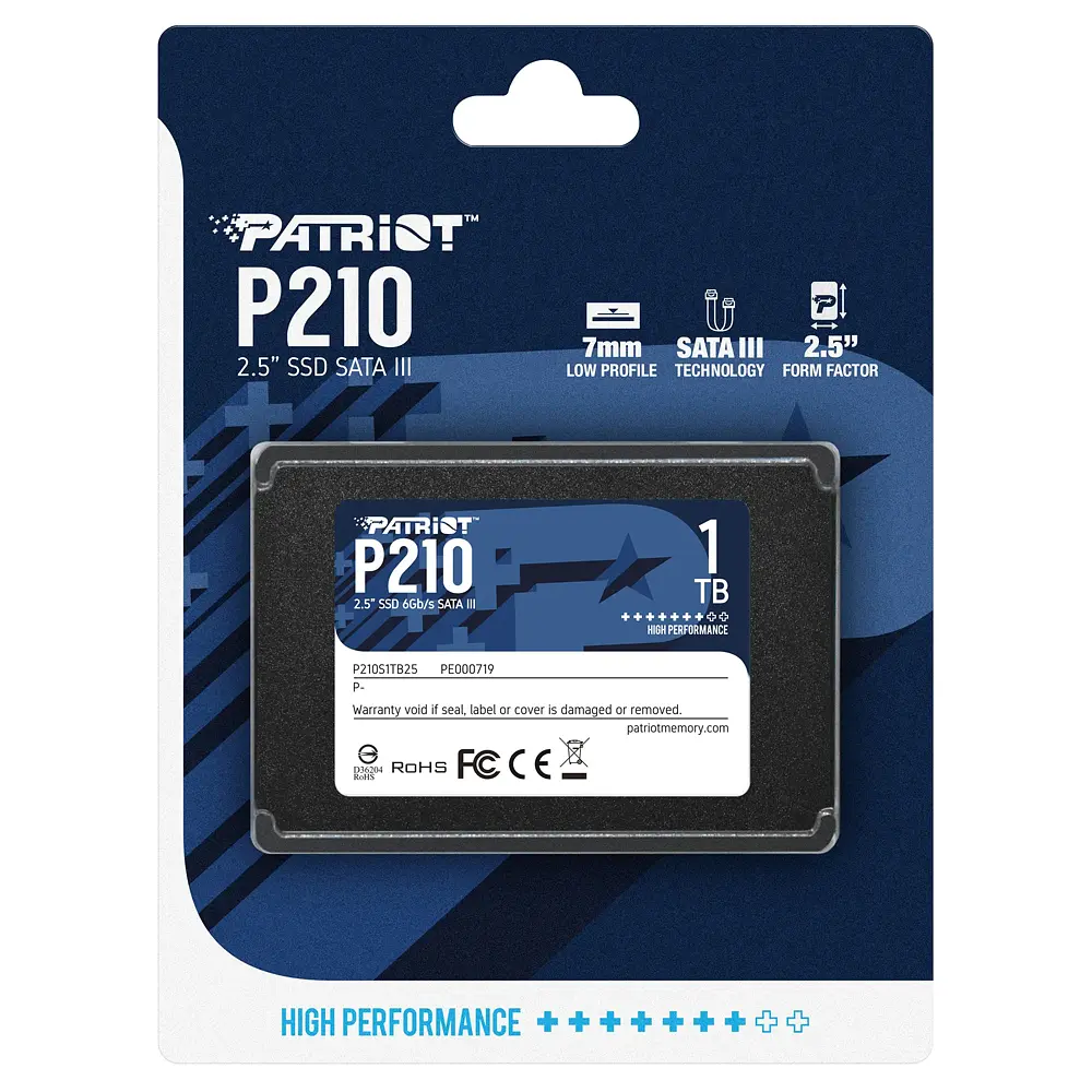 Накопичувач SSD Patriot P210 1TB 2.5" 7mm SATAIII 3D QLC (P210S1TB25) - фото 2